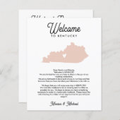 Welkom bij KENTUCKY-brief en -reisroute ELKE KLEUR (Voorkant / Achterkant)