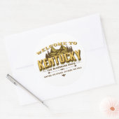 Welkom bij Kentucky Ronde Sticker (Envelop)