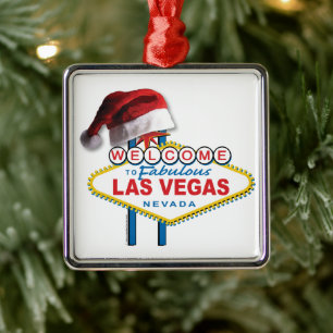 Welkom bij Kerstmis in Las Vegas Metalen Ornament