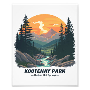 Welkom bij Kootenay National Canadian Park Foto Afdruk