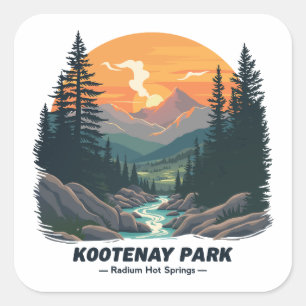 Welkom bij Kootenay National Canadian Park Vierkante Sticker