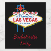 Welkom bij Las Vegas Bachelorette Party Wijn Etiket (Enkel label)
