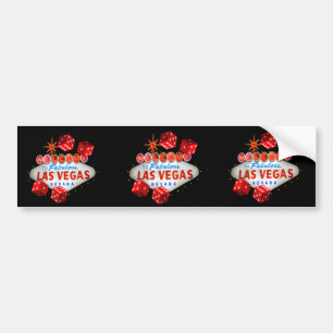 Welkom bij Las Vegas + Dice Bumpersticker