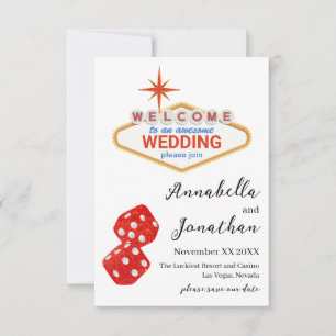 Welkom bij Las Vegas Huwelijk Save The Date