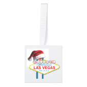 Welkom bij Las Vegas Kubus Ornament (Voorkant)