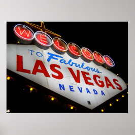 Welkom bij Las Vegas Neon Poster Print
