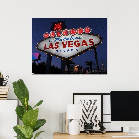 Welkom bij Las Vegas Nevada Poster Print (Thuiskantoor)