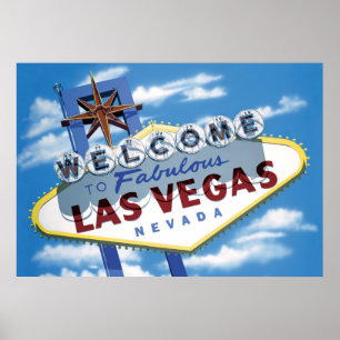 Welkom bij Las Vegas Retro Poster Print