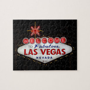 Welkom bij Las Vegas Sign #2 Jigzaag Puzzle Legpuzzel