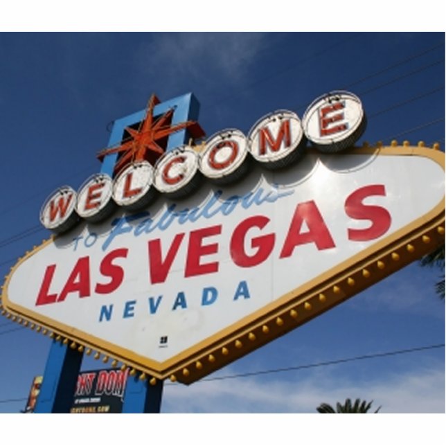 Welkom bij Las Vegas Staand Fotobeeldje (Voorkant)