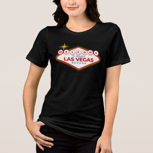 Welkom bij Las Vegas Tri-Blend Shirt (Voorkant)