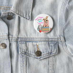 Welkom bij Lina's Schoolavonturen! Ronde Button 5,7 Cm