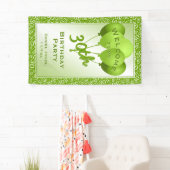 Welkom bij mijn 30e verjaardag: Groen/Wit Spandoek (Insitu)