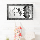 Welkom bij mijn 90e verjaardag: zwart-wit spandoek (Insitu)