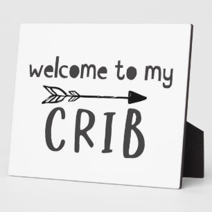 Welkom bij mijn Crib-kamerschild Fotoplaat