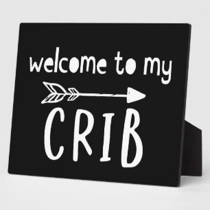 Welkom bij mijn Crib-kamerschild Fotoplaat