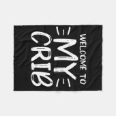 Welkom bij mijn Wieg Hip Hop Fleece Blanket Deken (Voorkant (Horizontaal))