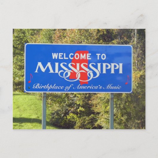 Welkom bij Mississippi Briefkaart (Voorkant)