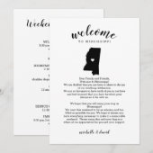 Welkom bij Mississippi Wedding Letter & Itinerary (Voorkant / Achterkant)