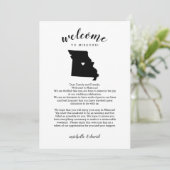 Welkom bij Missouri Wedding Letter & Route (Staand voorkant)