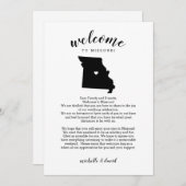 Welkom bij Missouri Wedding Letter & Route (Voorkant / Achterkant)