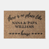 Welkom bij Nana & Papa's House Personalized Deurmat (Voorkant)