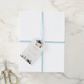 Welkom bij Navy Blush Floral Gold Wedding Cadeaulabel (Met Touw)
