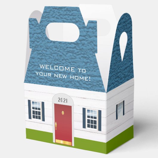 Welkom bij New Home Real Estate Logo Client Cadeau Bedankdoosjes (Geopend)