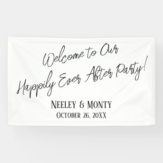 Welkom bij ons, altijd na feest! spandoek (Horizontaal)