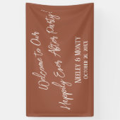 Welkom bij ons, altijd na Terracotta Spandoek (Verticaal)