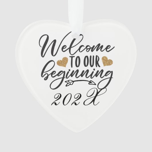 Welkom bij ons begin jaar ornament (voorkant)