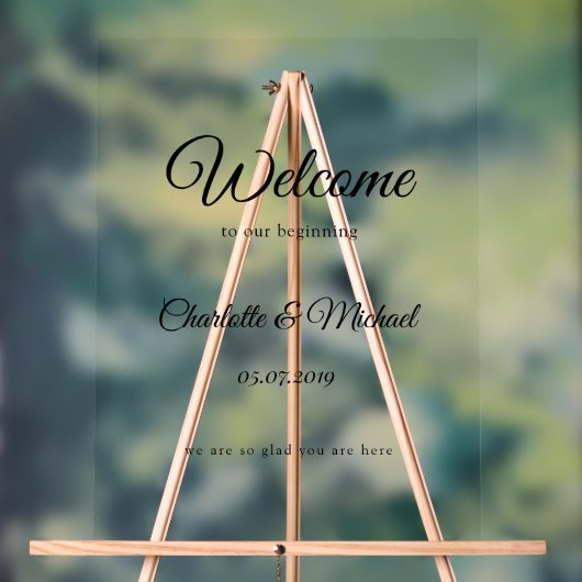 Welkom bij ons begin! Schuimbord Acryl Bord (Neutraal)