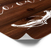 Welkom bij ons beginlustige trouwbord poster (Hoek)