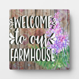 Welkom bij ons boerderij fotoplaat