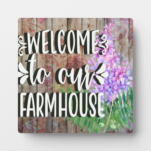 Welkom bij ons boerderij fotoplaat (Voorkant)