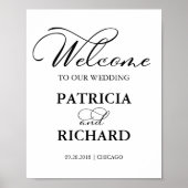 Welkom bij ons bruiloft-legant-kalligrafieslog poster (Voorkant)