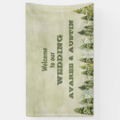 Welkom bij ons bruiloft spandoek (Verticaal)