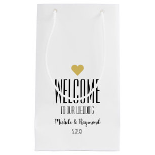 Welkom bij ons bruiloft White Klein Cadeauzakje
