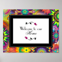 Welkom bij ons home Art Deco-patroon