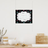 Welkom bij ons kerstfeest Snowflakes Winter Poster (Keuken)