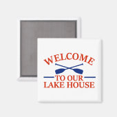 Welkom bij ons Lake House Magnet Magneet (Voorkant / Achterkant)