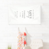 Welkom bij ons liefdesverhaal! Elegant, modern, Spandoek (Insitu)