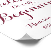 Welkom bij ons Poster Aanvang herfst Flower (Hoek)