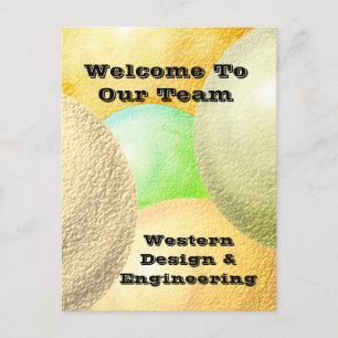 Welkom Bij Ons Team Pastelkleurige Werknemerswaard Briefkaart
