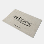 Welkom bij ons thuis deurmat (Schuin)