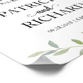 Welkom bij onze beginnende groene bruiloft poster (Hoek)