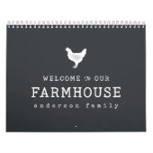 Welkom bij onze boerderij in Land Rustic Chicken Kalender (Hoes)
