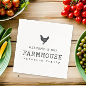 Welkom bij onze boerderij in Land Rustic Chicken Servet