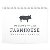 Welkom bij onze boerderij, Rustic Pig Hog Kalender (Hoes)