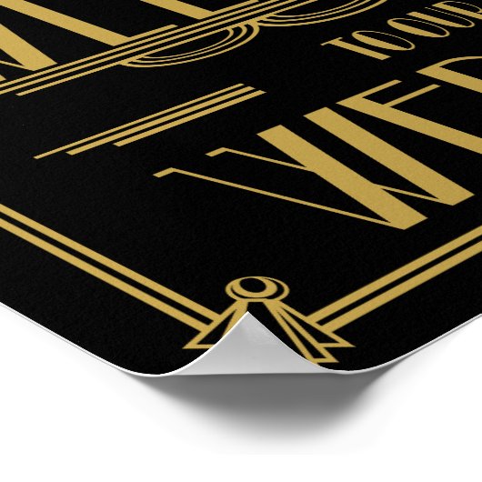 Welkom bij onze bruiloft Art Deco Print (Hoek)